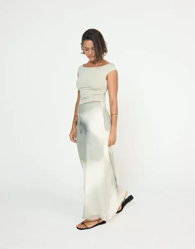 Adrina Maxi Skirt (Sage) sold by Charcoal Clothing