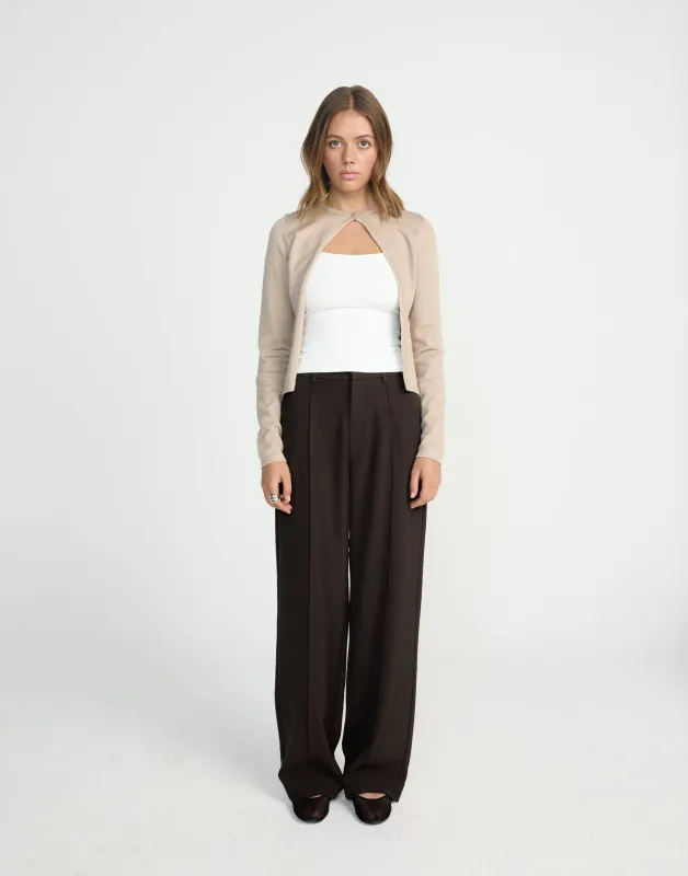 Sonnet Long Sleeve Top (Mocha) sold by Charcoal Clothing