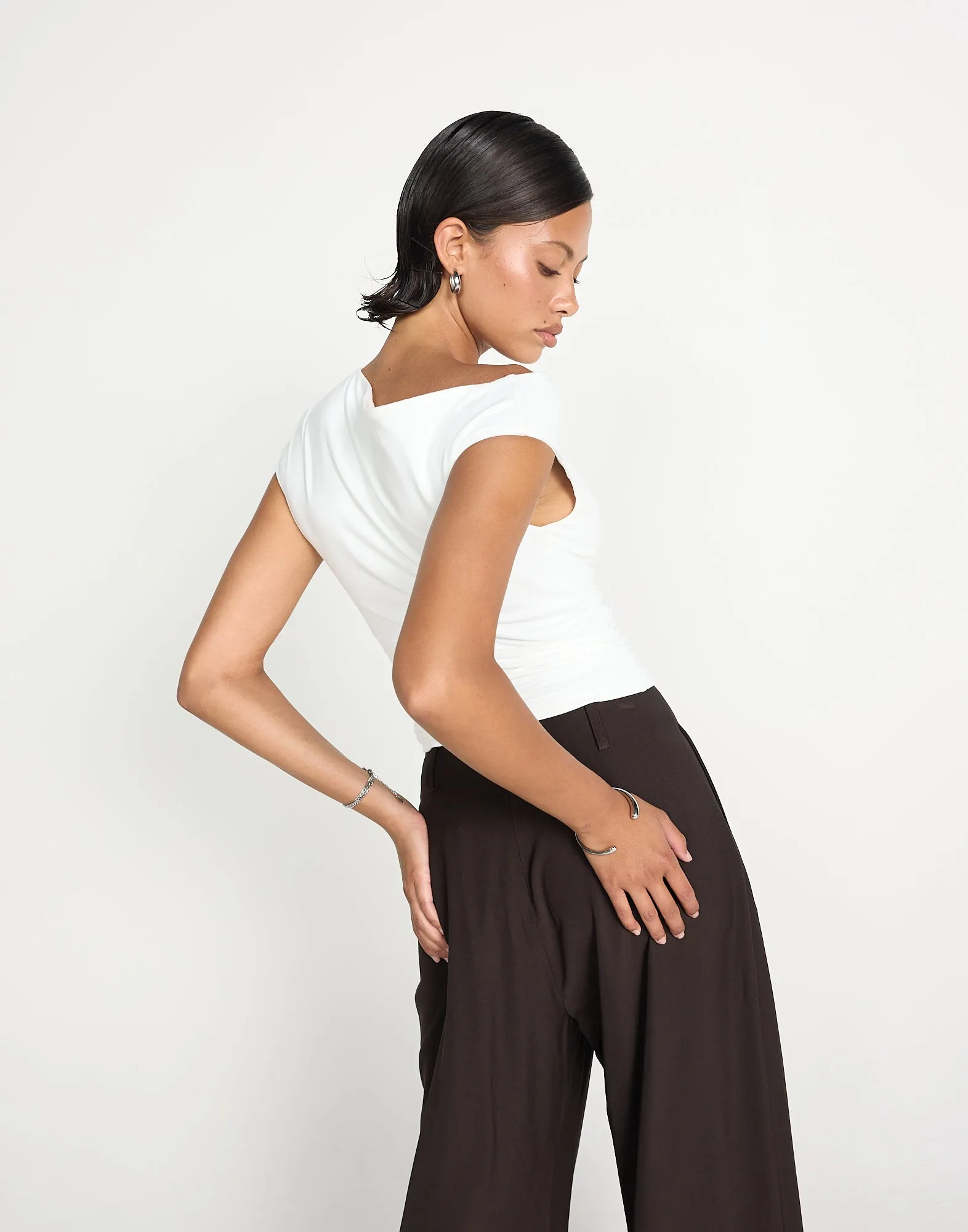 Dolly Top (White) sold by Charcoal Clothing product image thumbnail 3