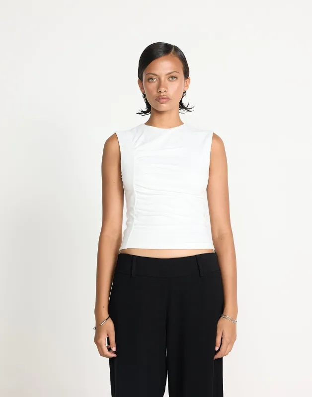 Hestia Top (White) sold by Charcoal Clothing