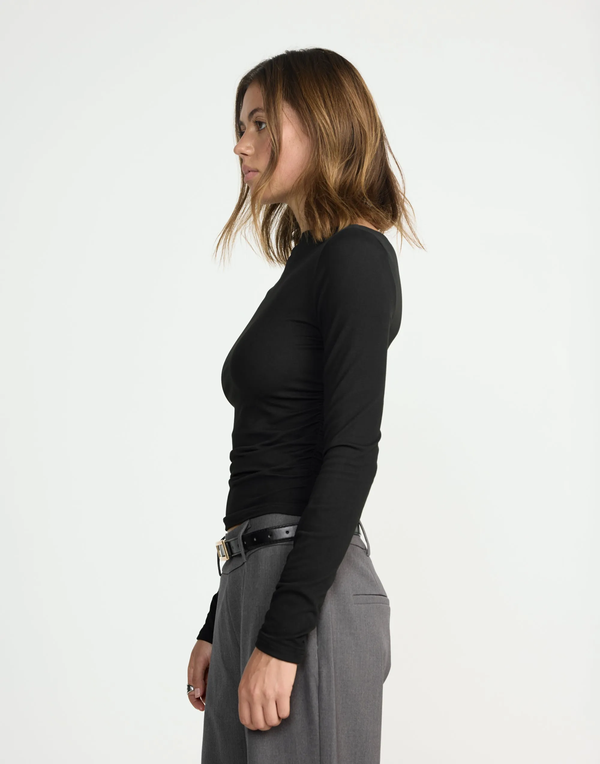 Caprice Long Sleeve Top (Black) sold by Charcoal Clothing product image thumbnail 5