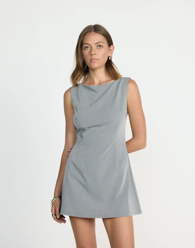 Gwynne Mini Dress (Grey Marle) sold by Charcoal Clothing