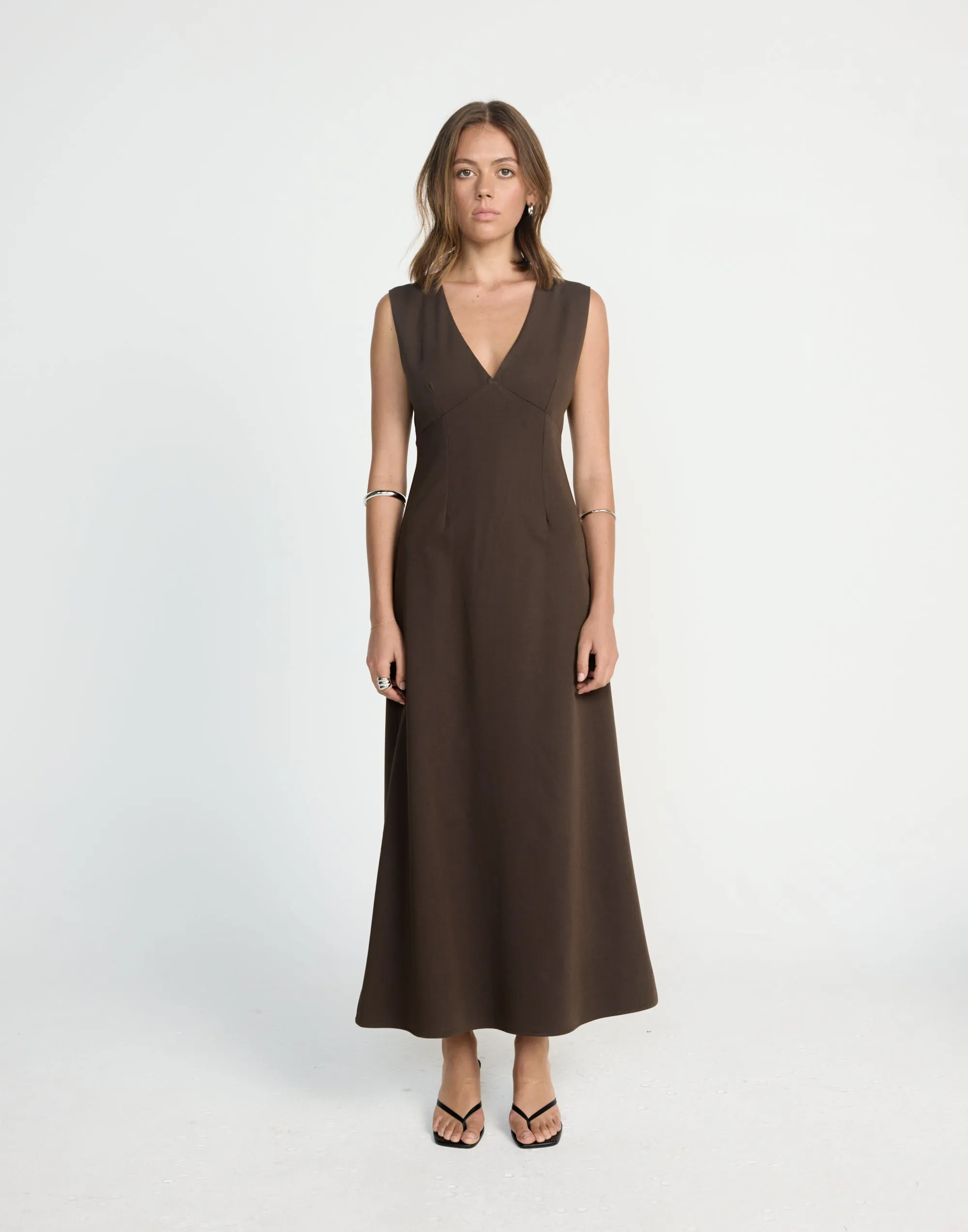 Katniss Maxi Dress (Chocolate) sold by Charcoal Clothing