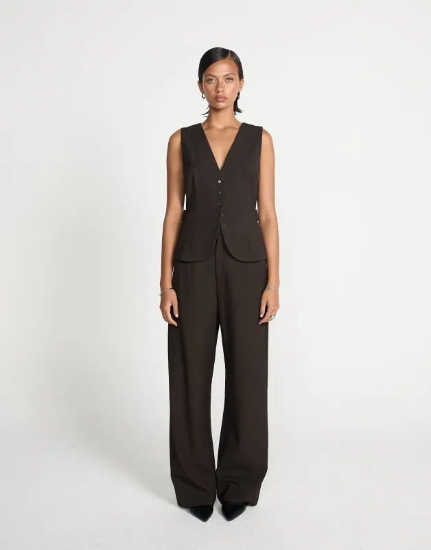 Yori Pants (Chocolate) sold by Charcoal Clothing