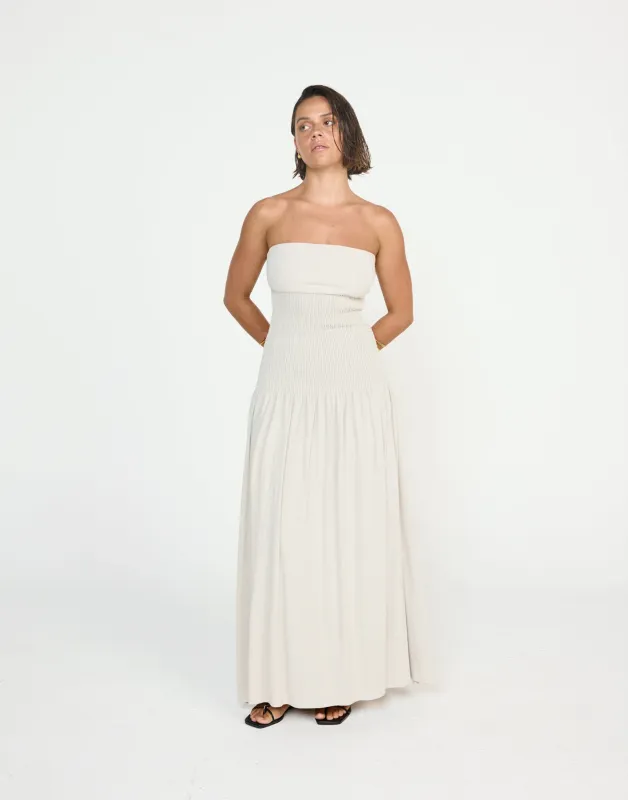 Daria Maxi Dress (Latte) sold by Charcoal Clothing