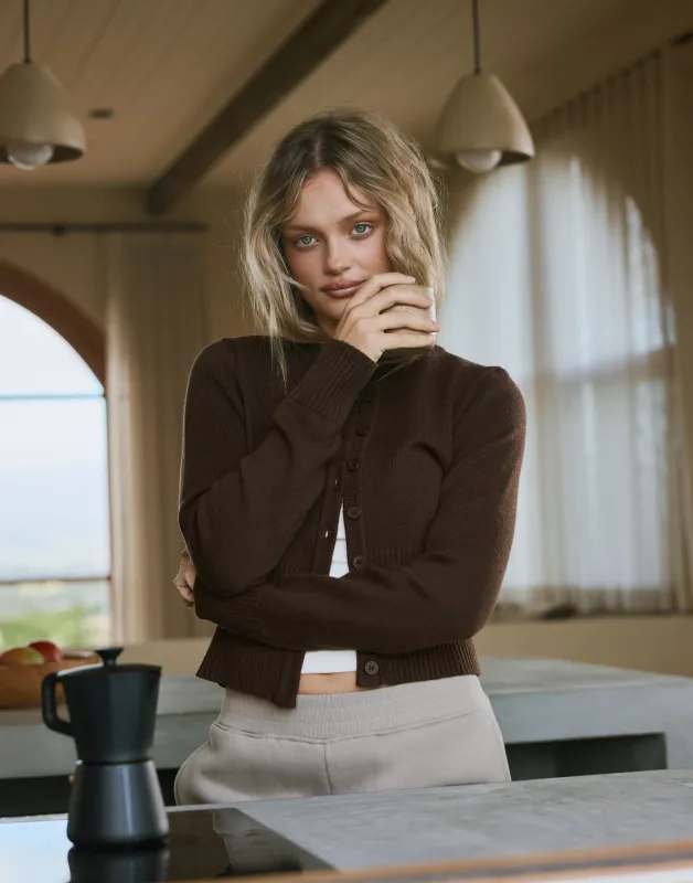 Deidra Top (Chocolate) sold by Charcoal Clothing