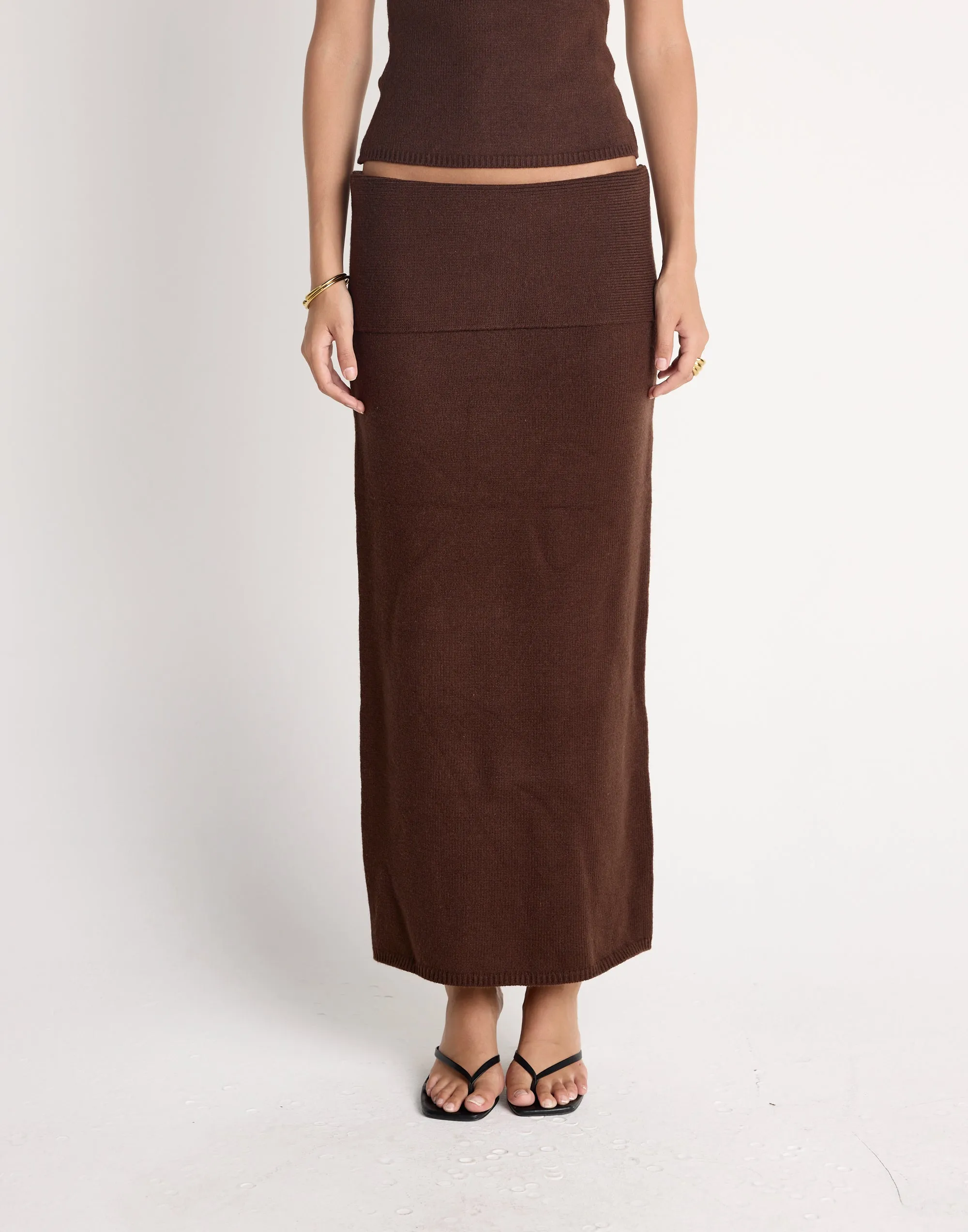 Seline Maxi Skirt (Chocolate) sold by Charcoal Clothing product image thumbnail 2