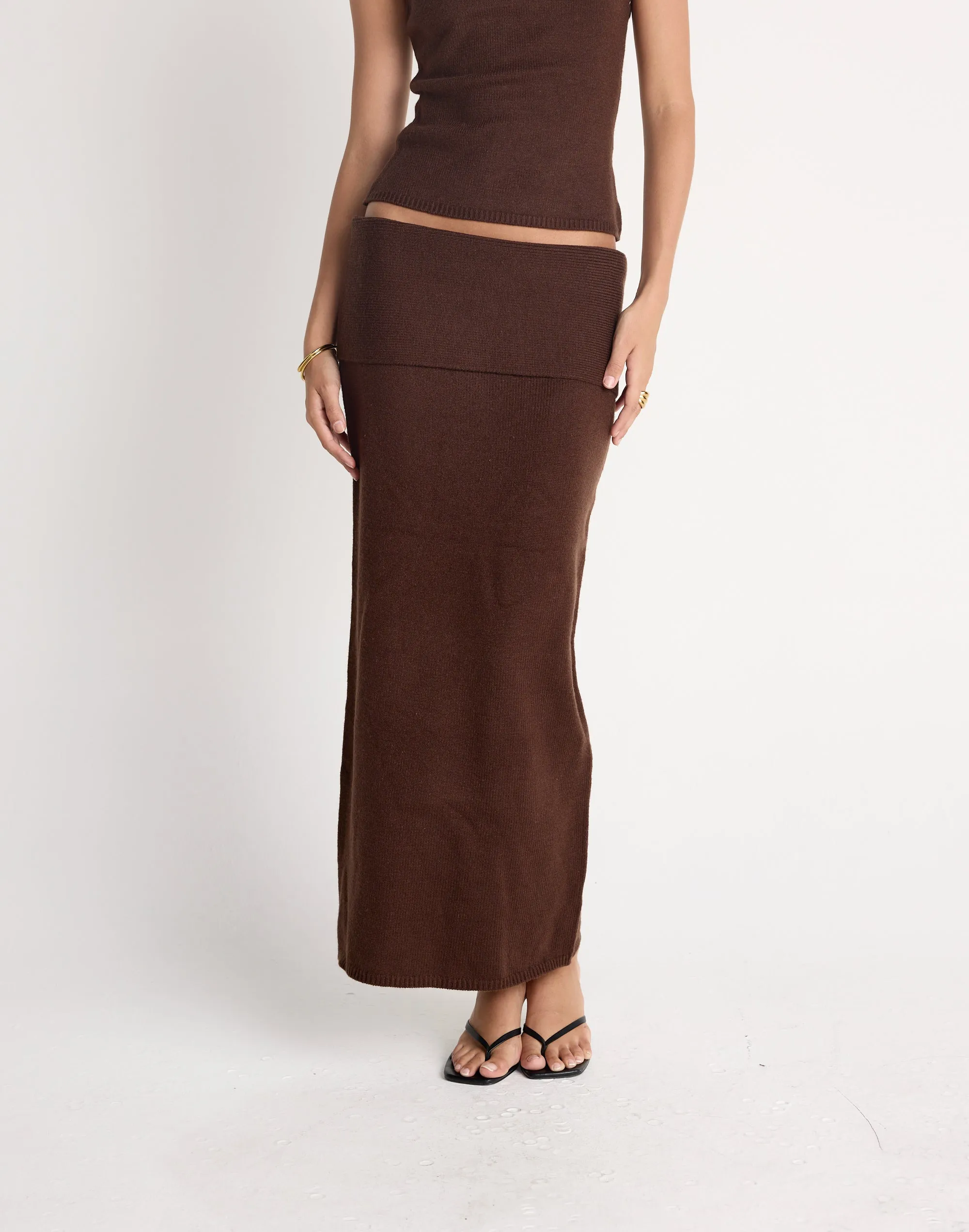 Seline Maxi Skirt (Chocolate) sold by Charcoal Clothing product image thumbnail 3
