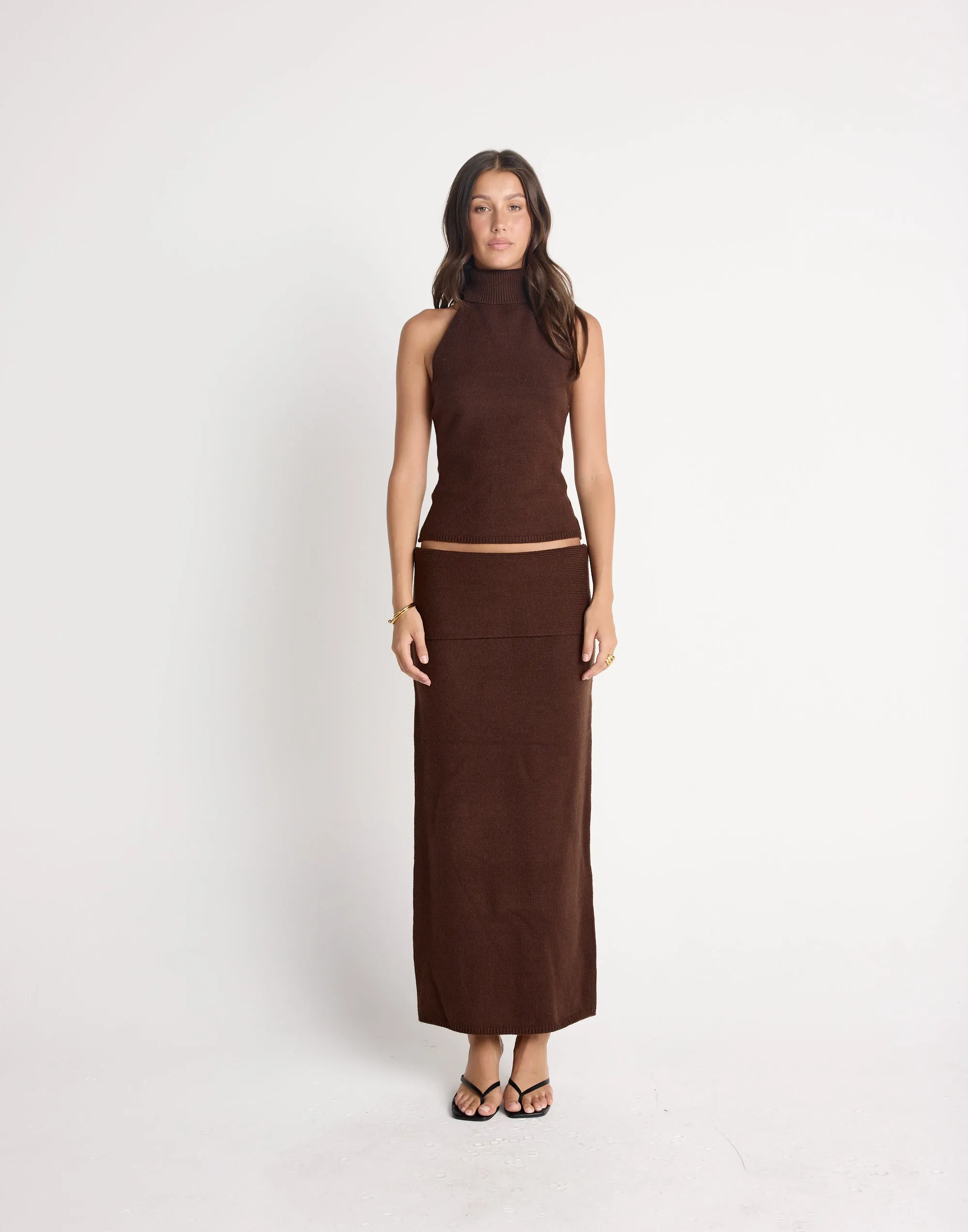 Seline Maxi Skirt (Chocolate) sold by Charcoal Clothing product image thumbnail 4