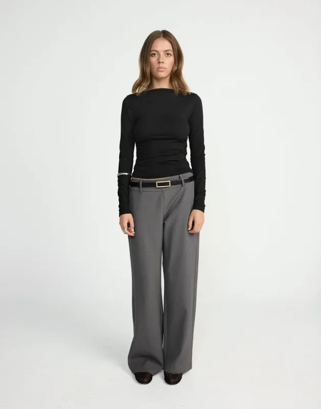Rosalinda Pants (Textured Slate) sold by Charcoal Clothing