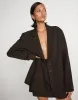 Clarke Blazer (Choc Texture) sold by Charcoal Clothing
