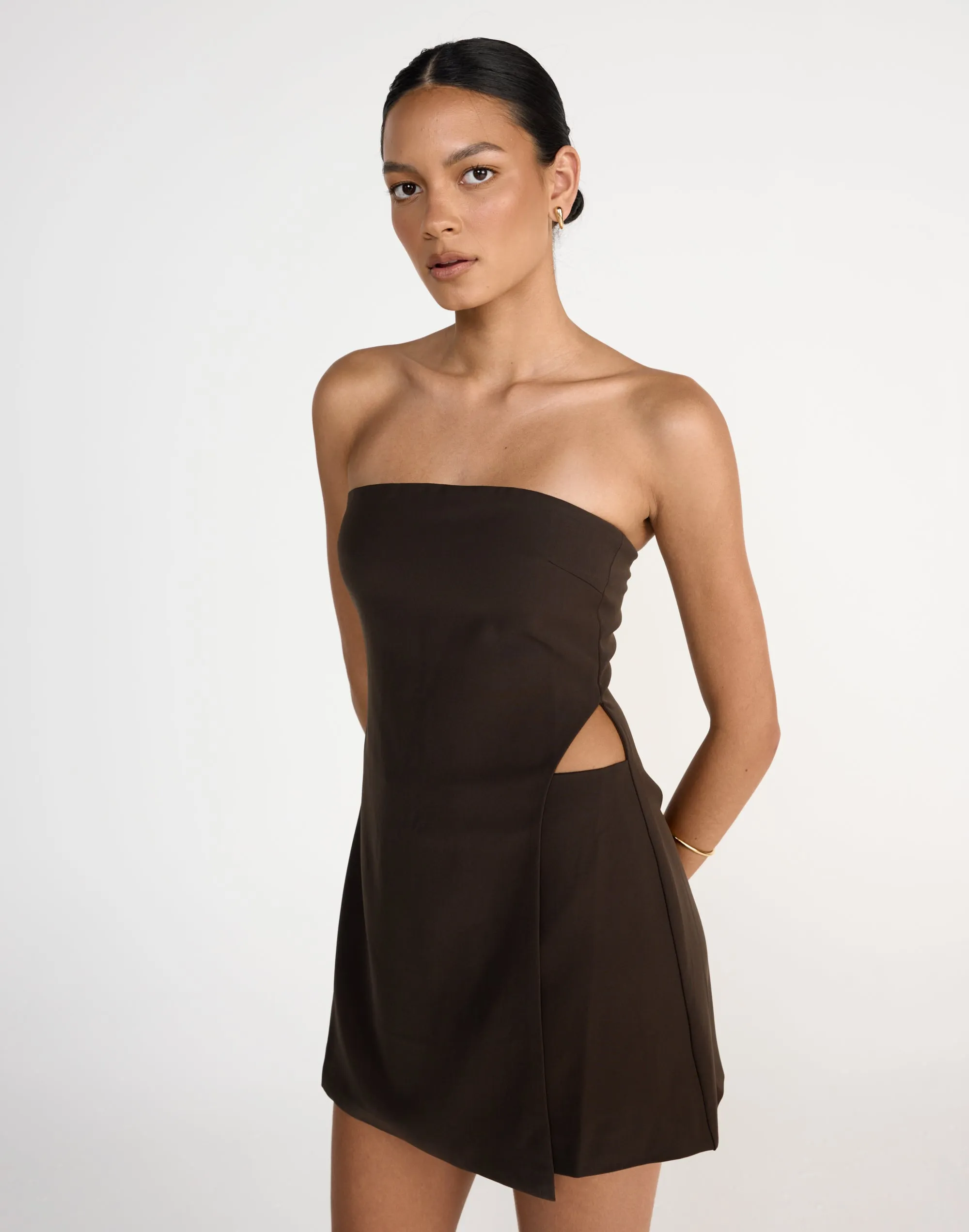 Gabby Mini Dress (Chocolate) sold by Charcoal Clothing product image thumbnail 2