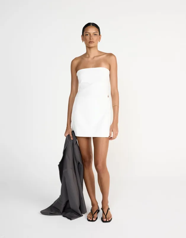 Mariza Mini Dress (White) sold by Charcoal Clothing