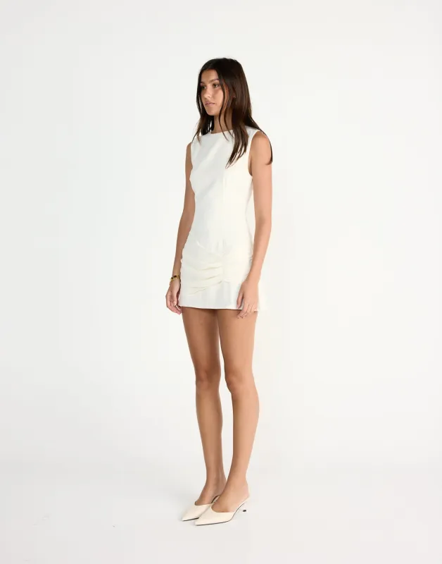 Banks Mini Dress (Oat) sold by Charcoal Clothing