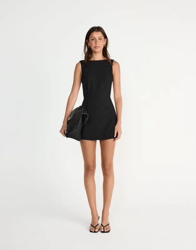 Arki Mini Dress (Black) sold by Charcoal Clothing