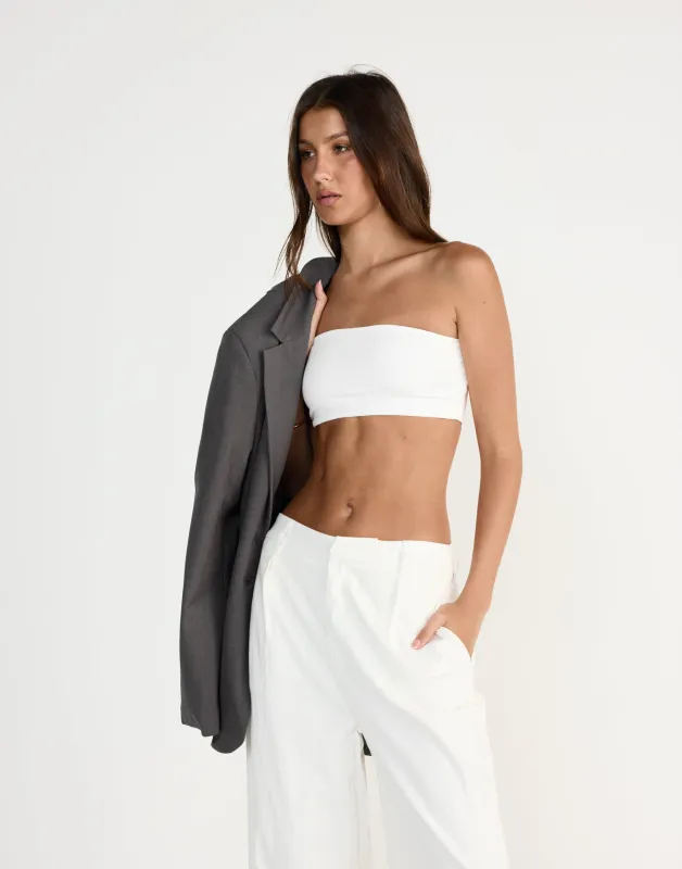 Maribel Bandeau Top (White) sold by Charcoal Clothing