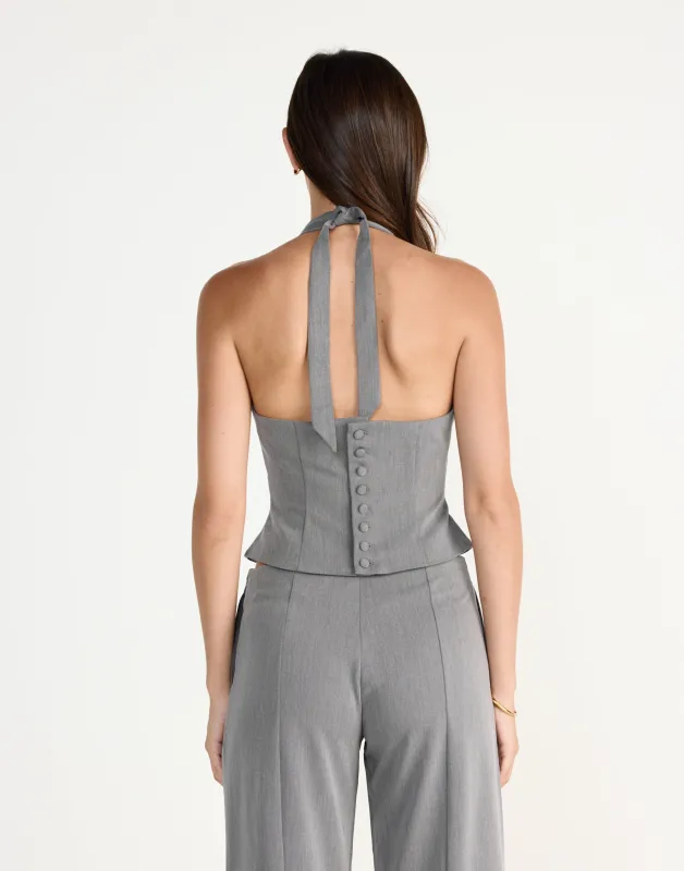 Kalla Top (Grey) sold by Charcoal Clothing