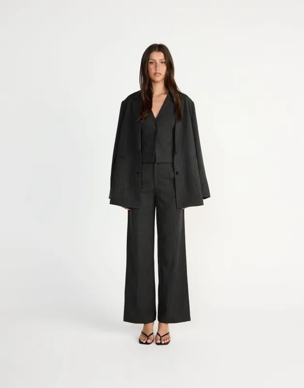Reagan Blazer (Black Marle) sold by Charcoal Clothing