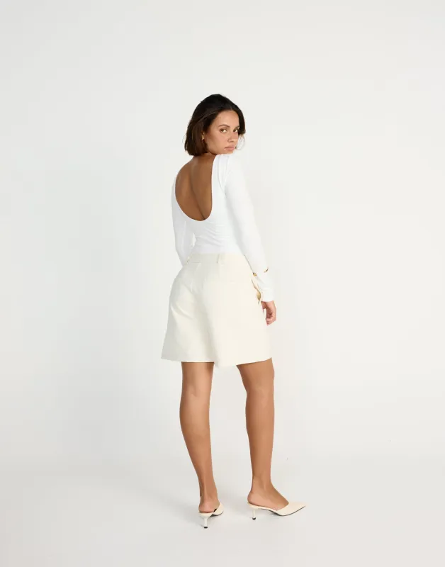 Kimber Bodysuit (White) sold by Charcoal Clothing