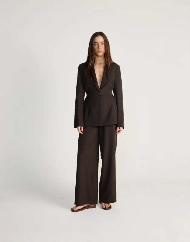 Elwood Blazer (Chocolate) sold by Charcoal Clothing