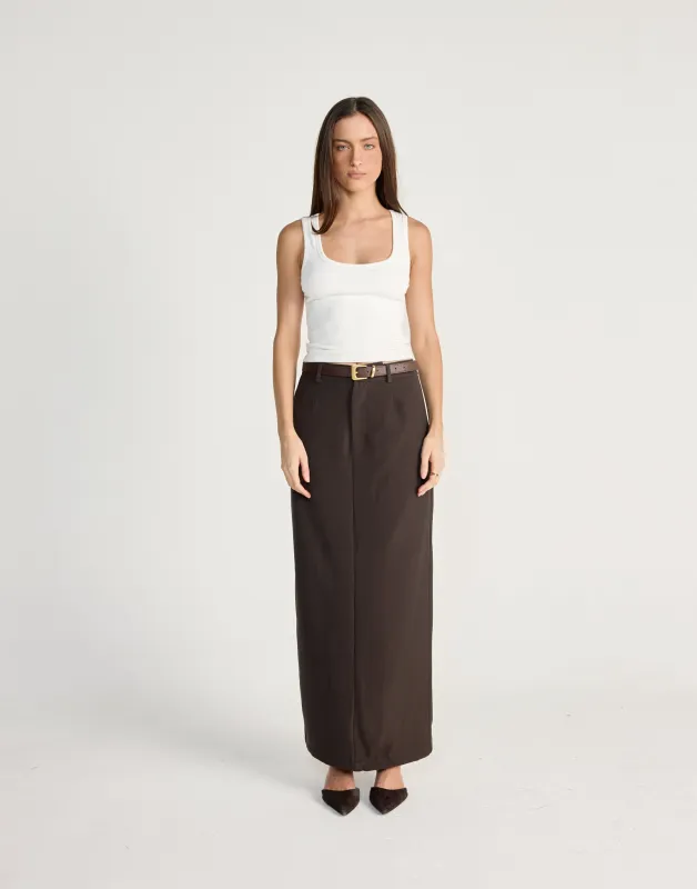 Elwood Maxi Skrt (Chocolate) sold by Charcoal Clothing