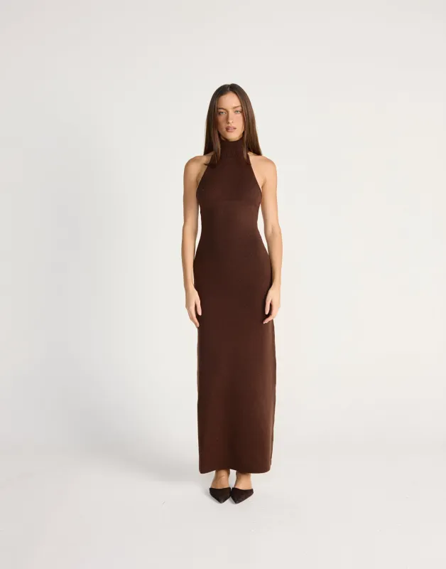 Ninette Maxi Dress (Chocolate) sold by Charcoal Clothing