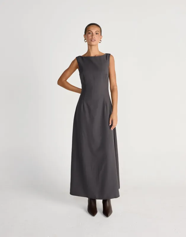 Aisling Maxi Dress (Slate) sold by Charcoal Clothing