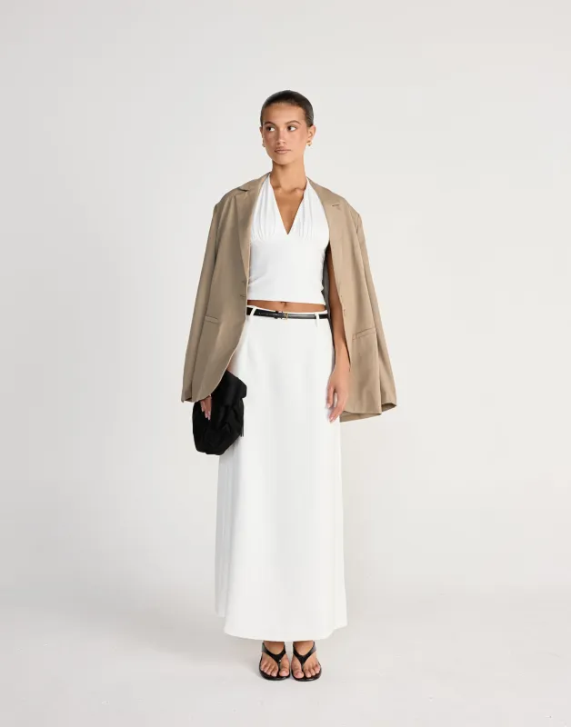 Dagny Maxi Skirt (White) sold by Charcoal Clothing