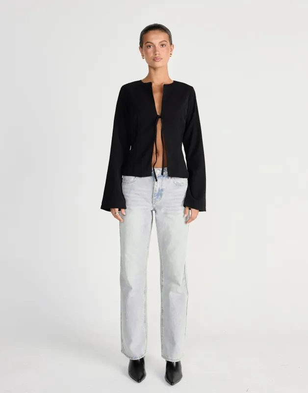 Caisey Long Sleeve Top (Black) sold by Charcoal Clothing