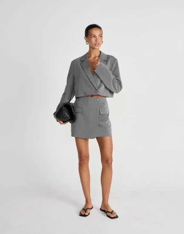 Waverly Mini Skirt (Grey) sold by Charcoal Clothing