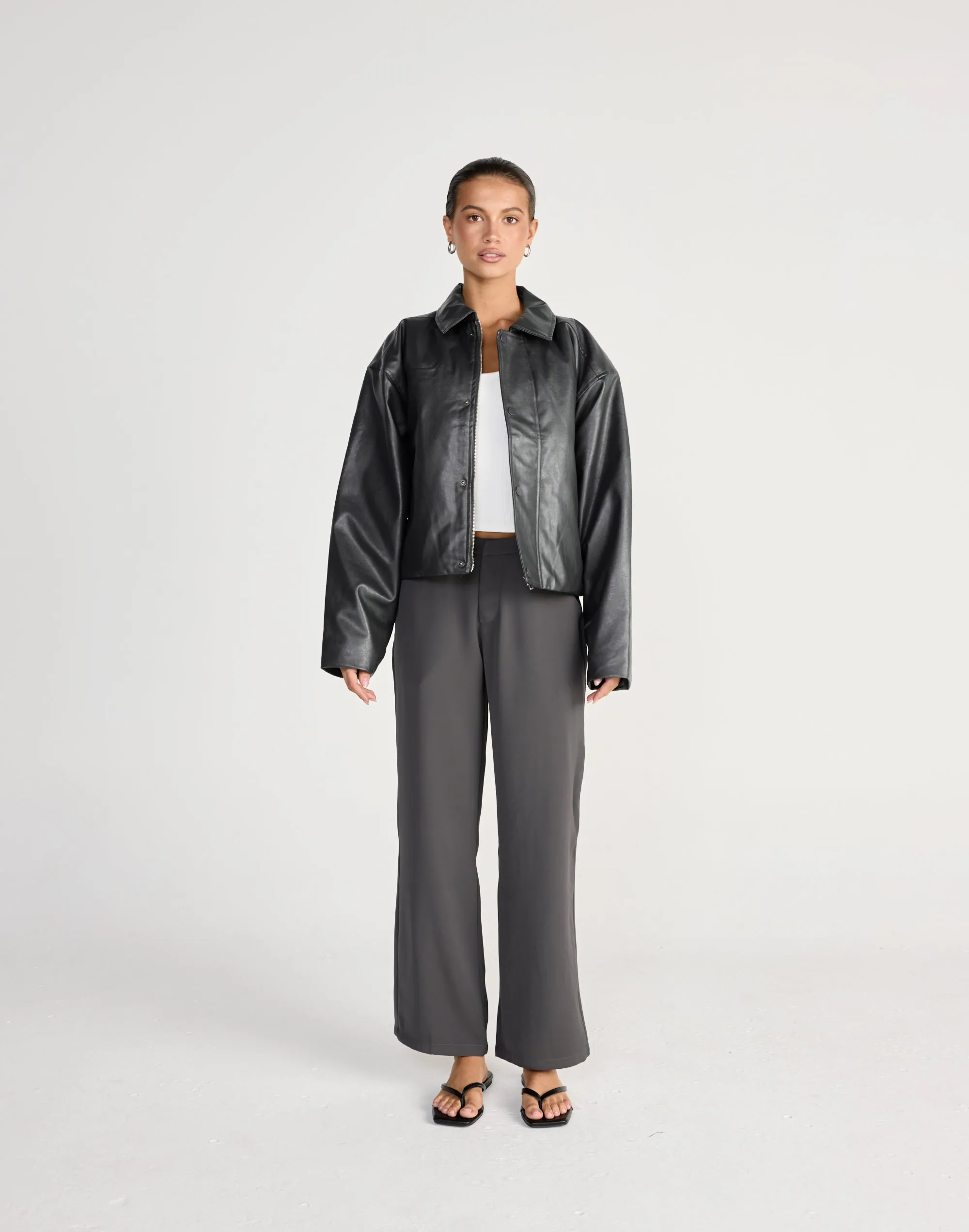 Elara Pants - Petite (Slate) sold by Charcoal Clothing