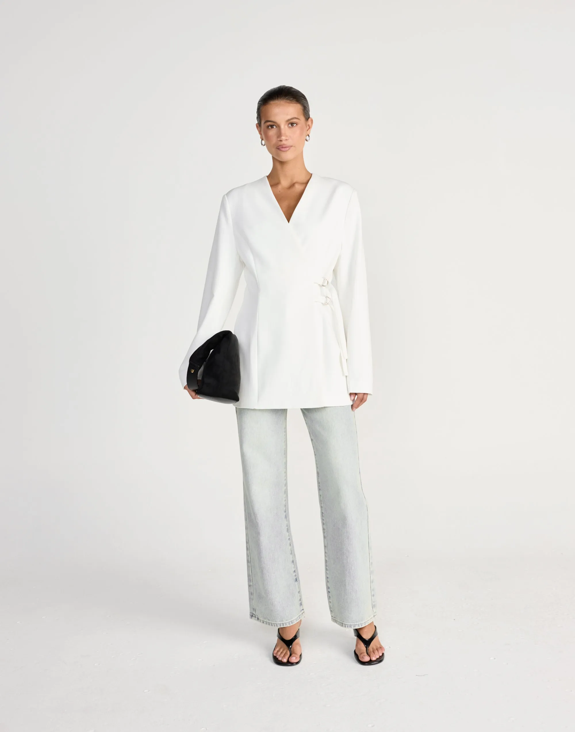 Vianne Blazer (White) sold by Charcoal Clothing