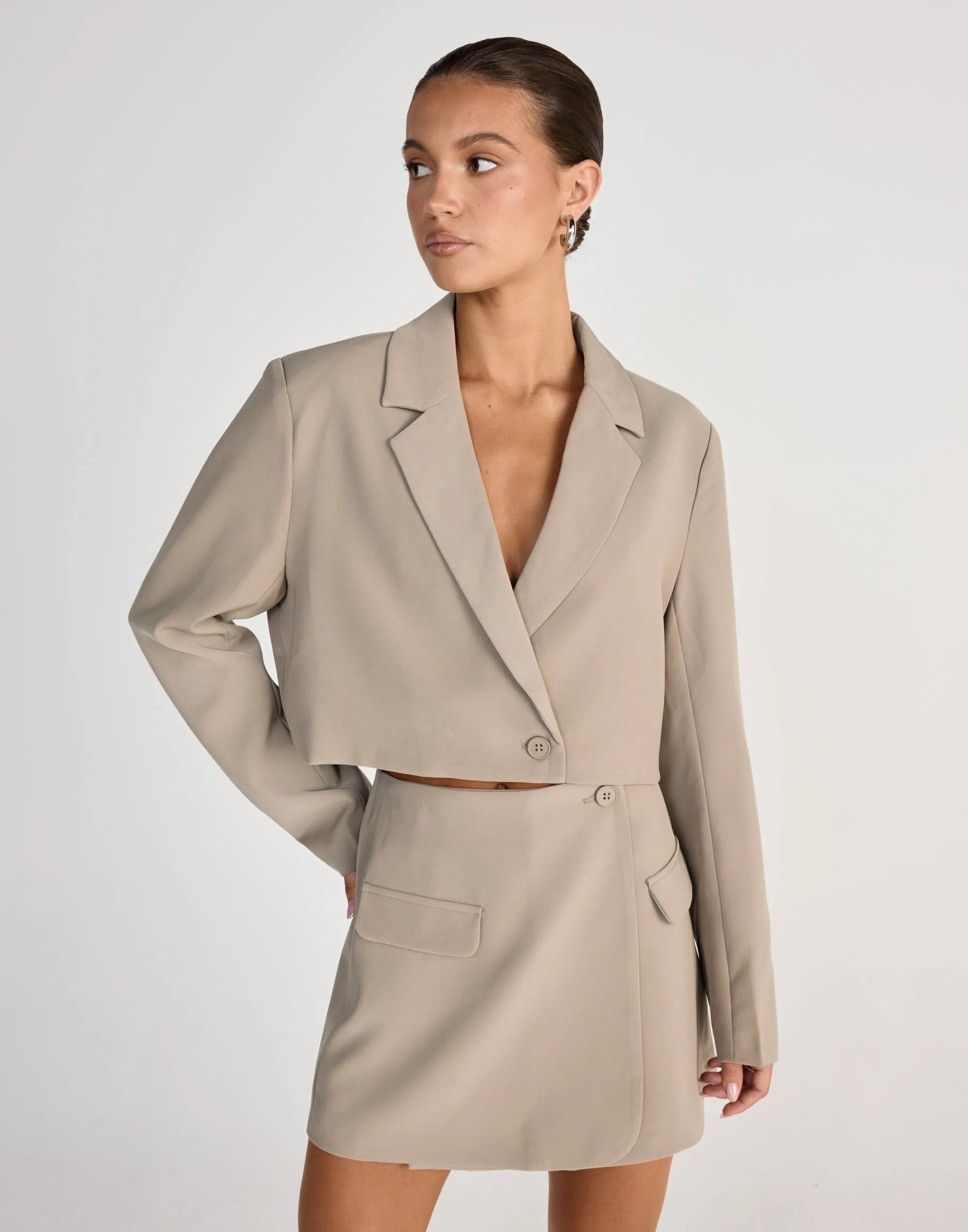 Waverly Cropped Blazer (Dusty Sage) sold by Charcoal Clothing product image thumbnail 3