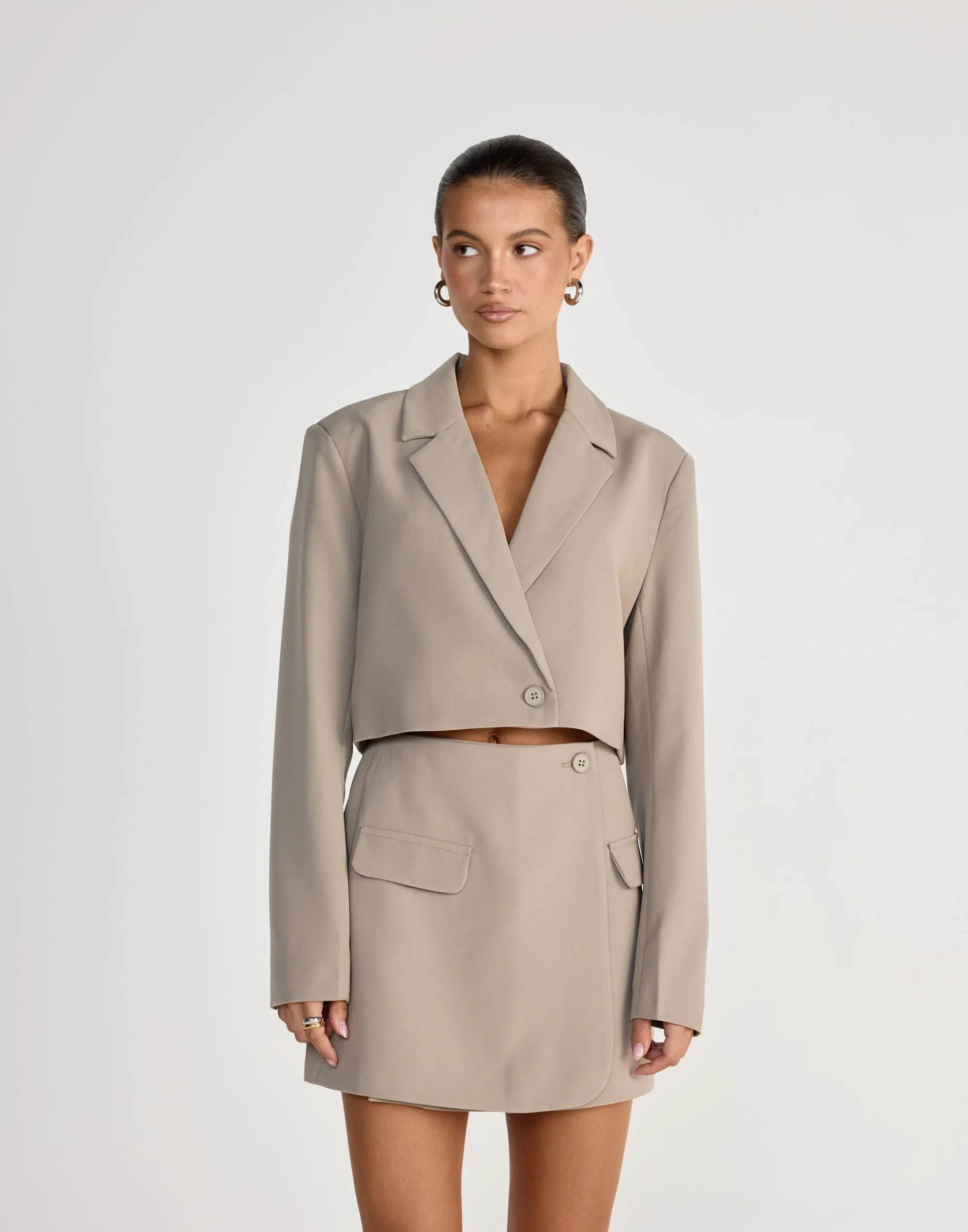 Waverly Cropped Blazer (Dusty Sage) sold by Charcoal Clothing product image thumbnail 5