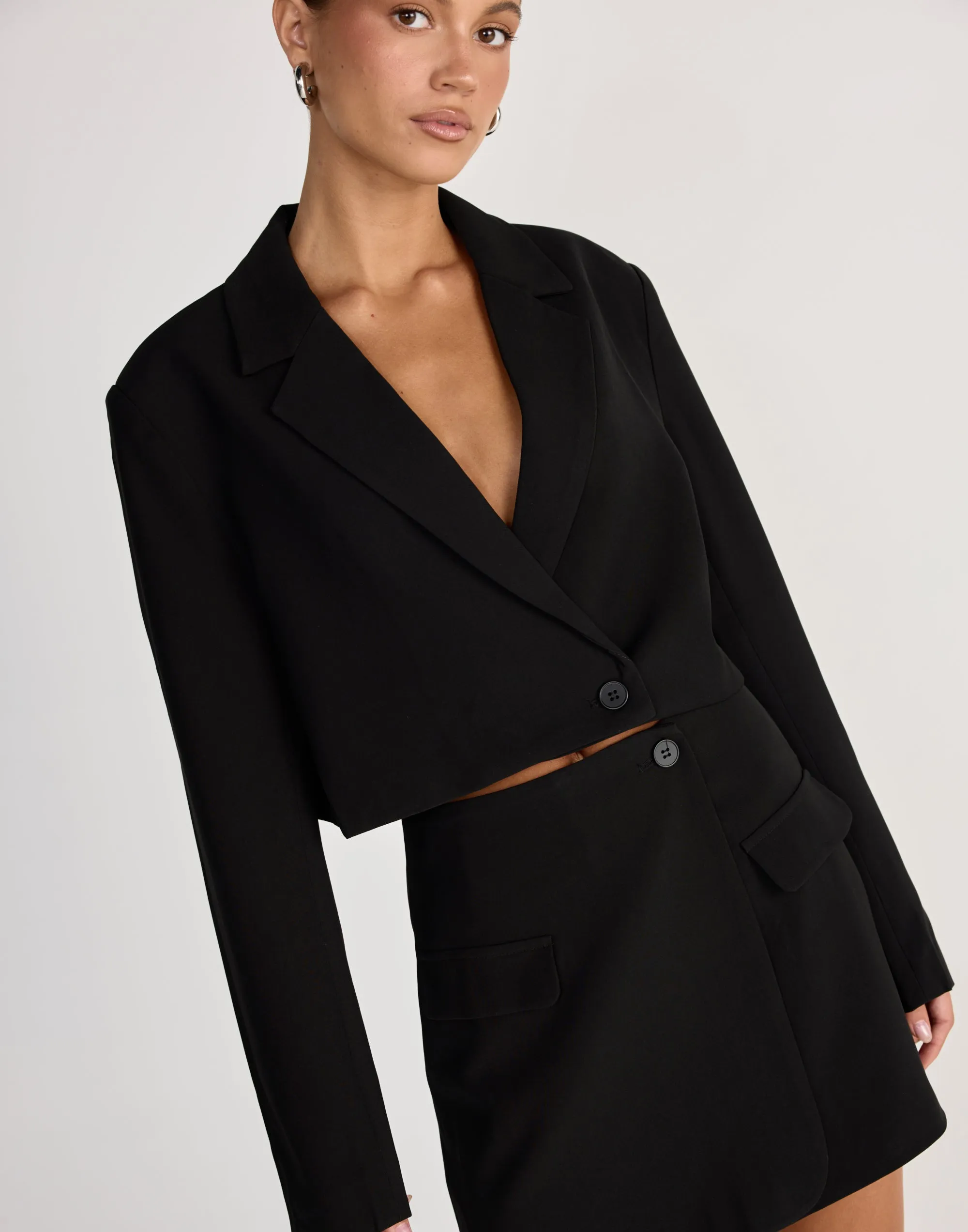 Waverly Cropped Blazer (Black) sold by Charcoal Clothing product image thumbnail 2