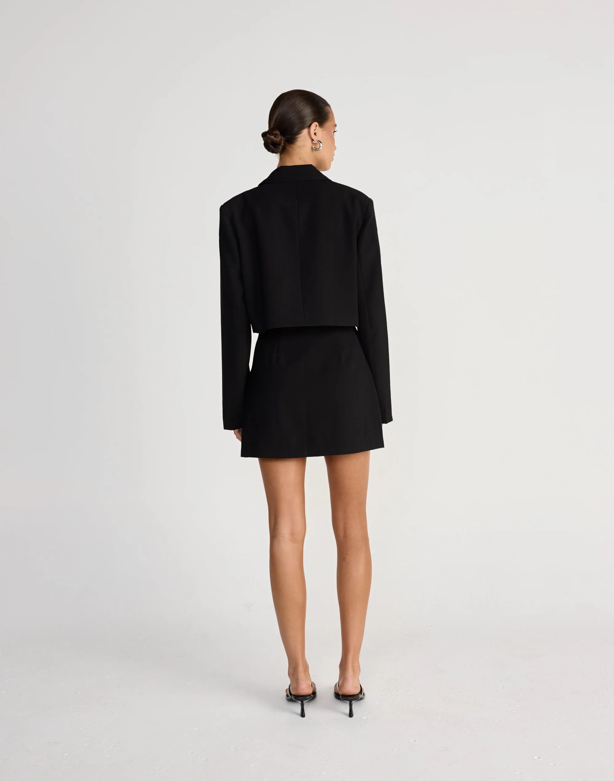 Waverly Cropped Blazer (Black) sold by Charcoal Clothing product image thumbnail 4