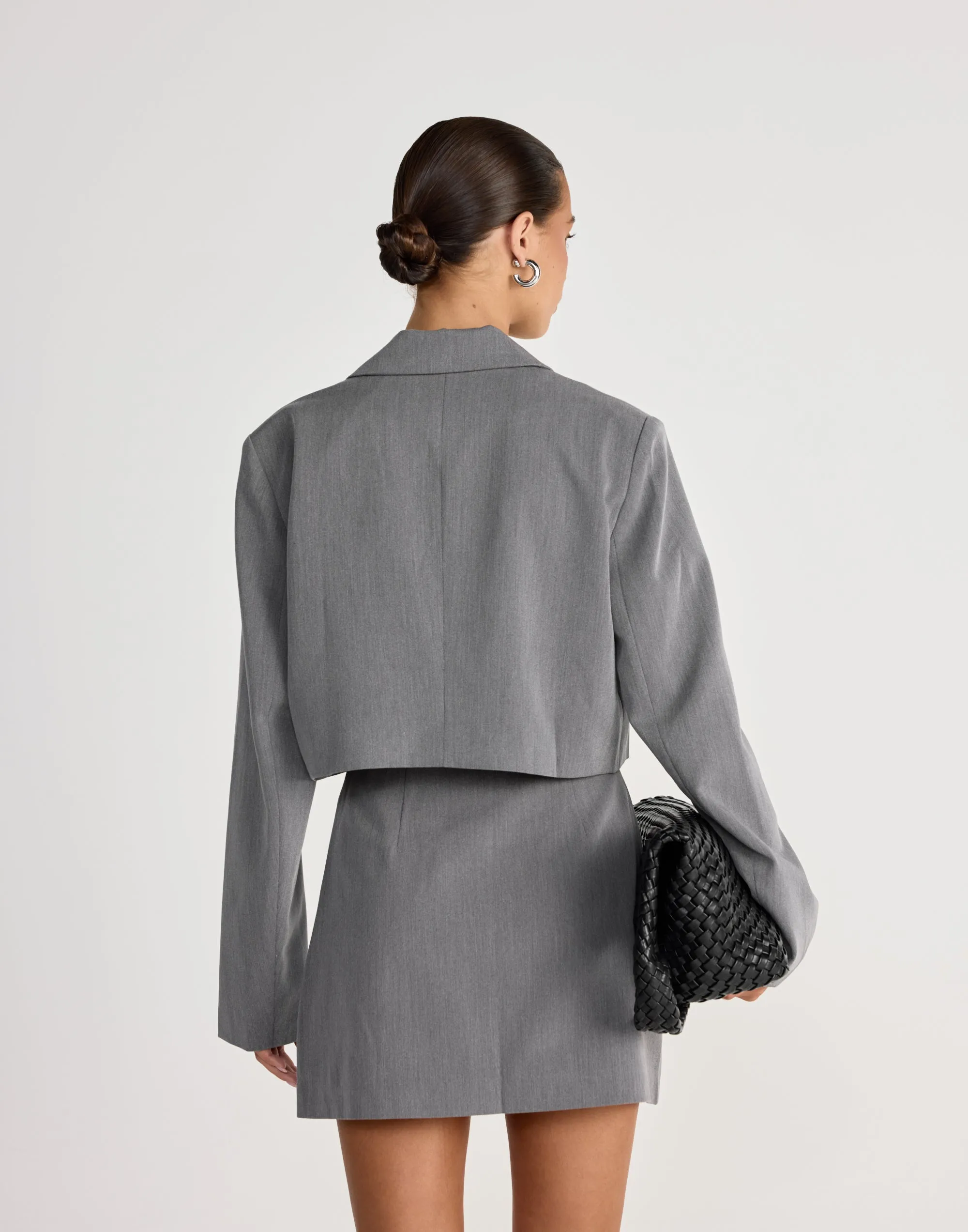 Waverly Cropped Blazer (Grey) sold by Charcoal Clothing product image thumbnail 2