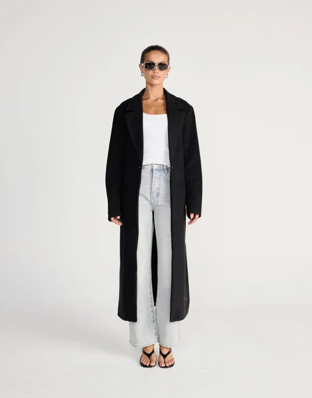 Sorrel Trench Coat (Black) sold by Charcoal Clothing