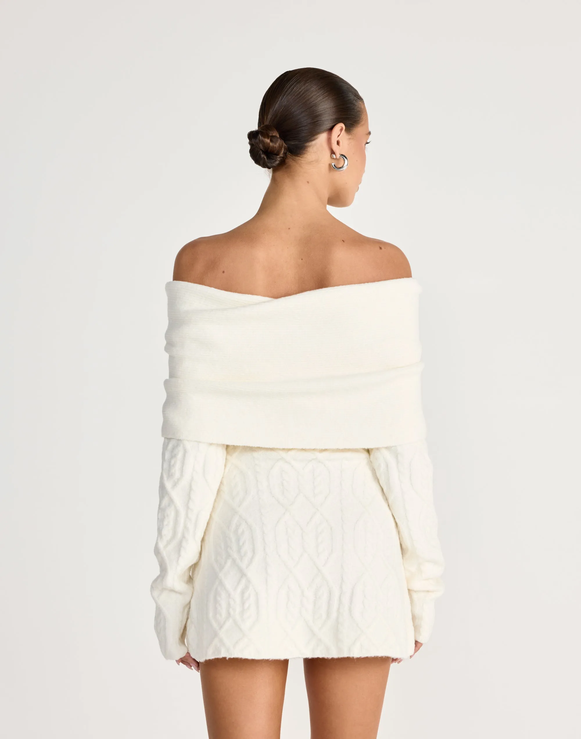 Pavati Long Sleeve Mini Dress (Off White) sold by Charcoal Clothing product image thumbnail 2
