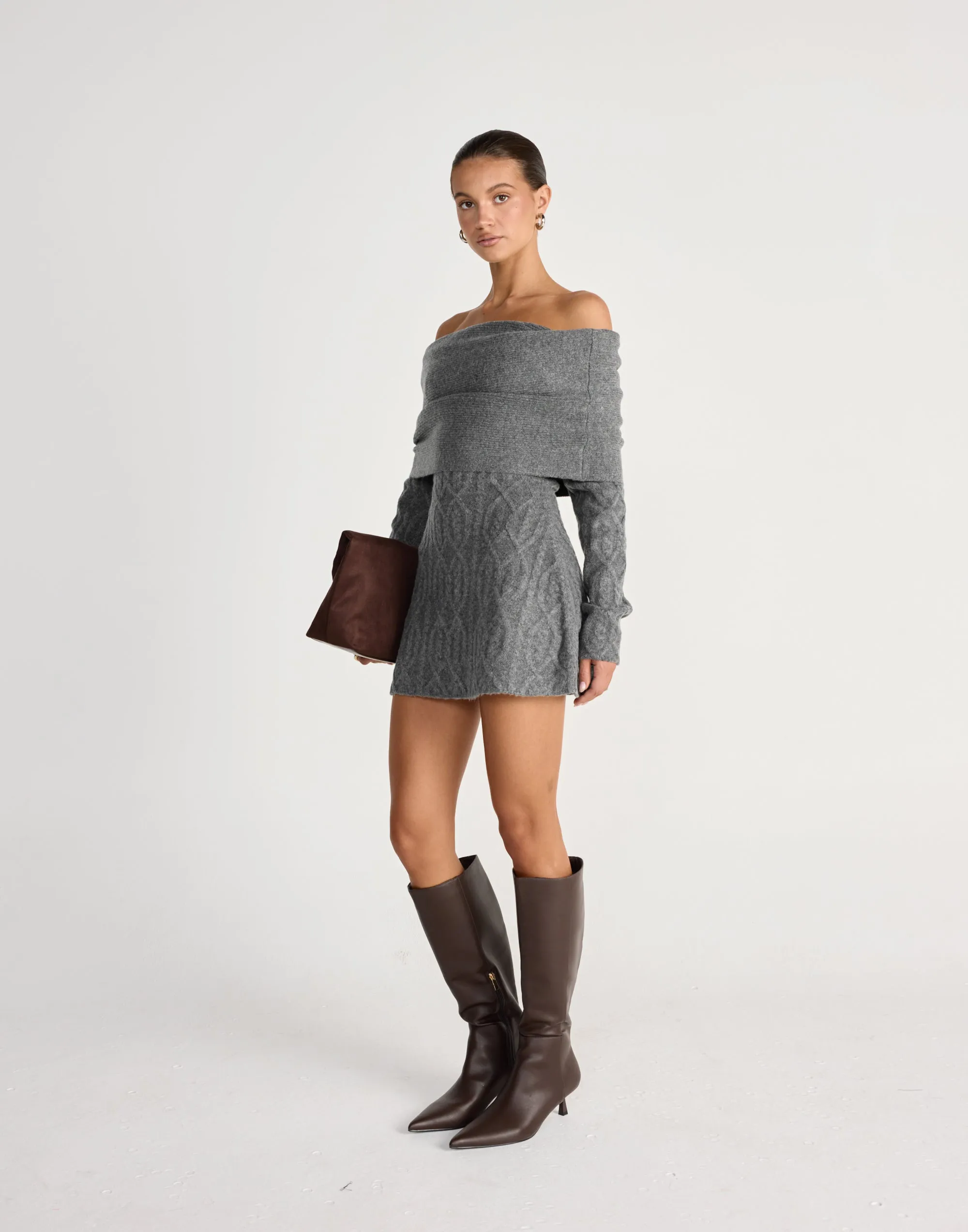 Pavati Long Sleeve Mini Dress (Slate) sold by Charcoal Clothing product image thumbnail 4