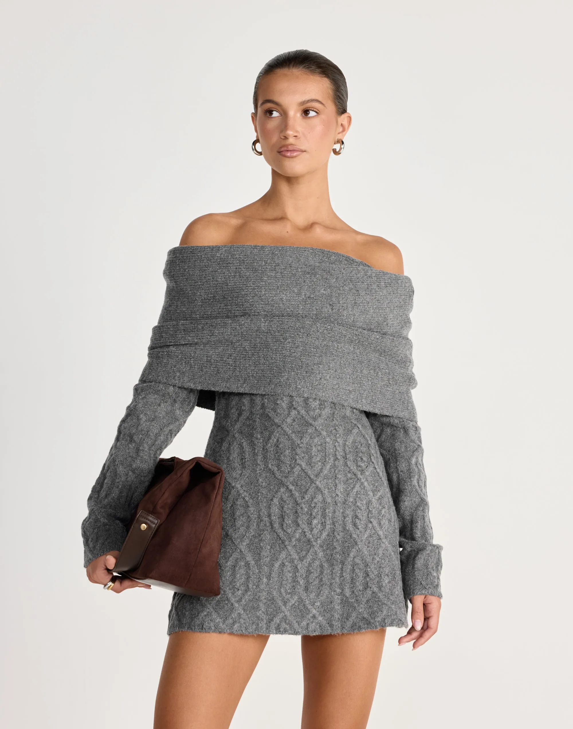 Pavati Long Sleeve Mini Dress (Slate) sold by Charcoal Clothing product image thumbnail 3