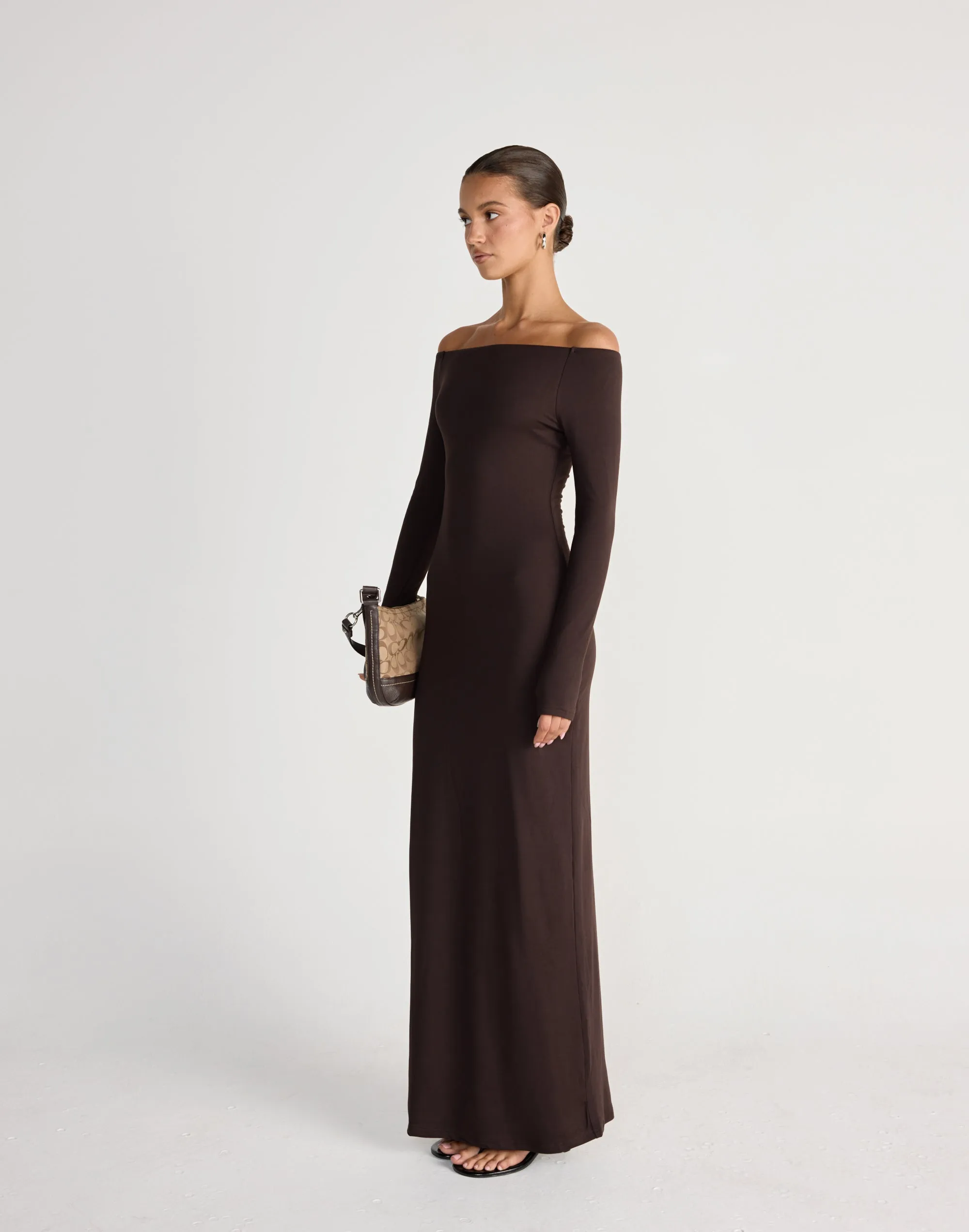 Liora Long Sleeve Maxi Dress (Chocolate) sold by Charcoal Clothing product image thumbnail 2