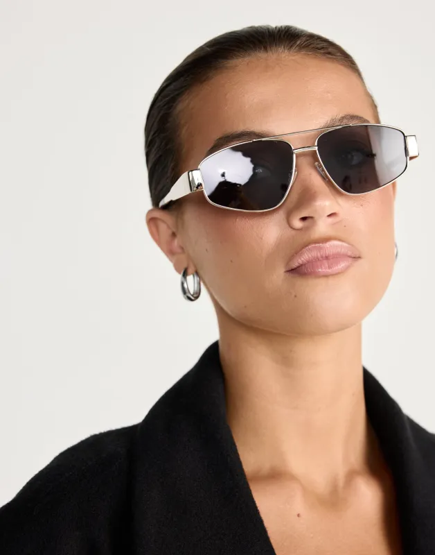 The Earle Sunglasses (Silver Smoke)  - By Banbé sold by Charcoal Clothing