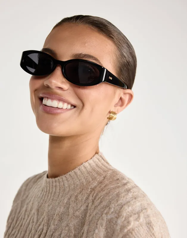 The Kasia Sunglasses (Black-Black)  - By Banbé sold by Charcoal Clothing