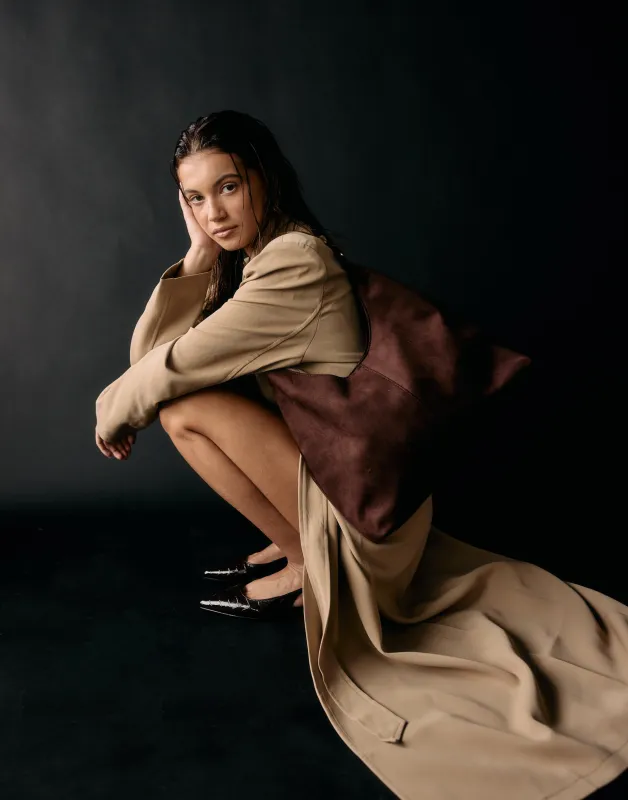 Tammy Shoulder Bag (Chocolate Suede) - By Billini sold by Charcoal Clothing