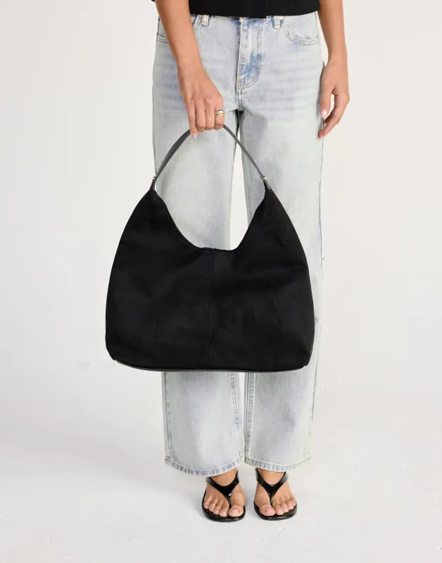 Tammy Shoulder Bag (Black Suede) - By Billini sold by Charcoal Clothing