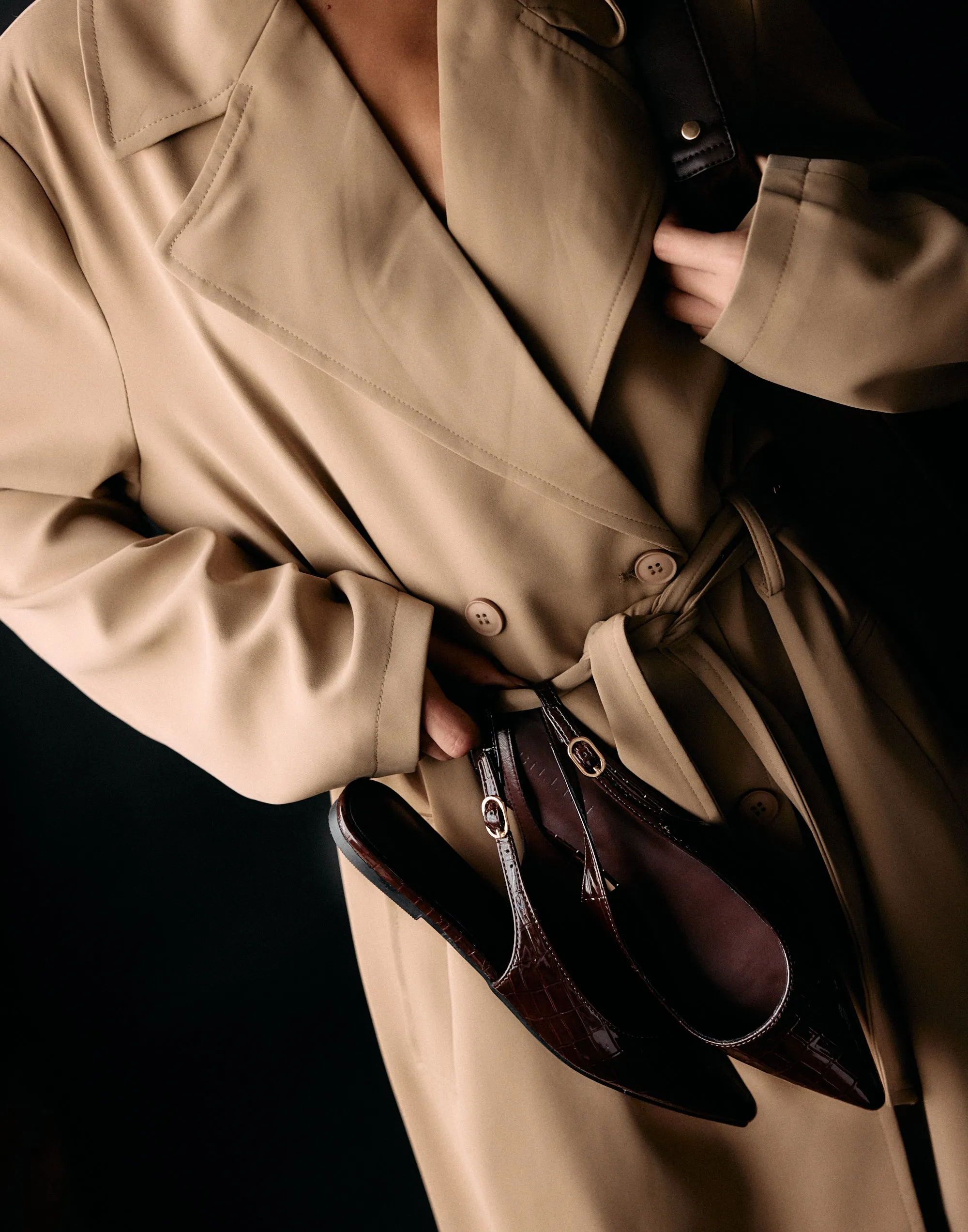 Henna Flats (Dark Cacao Patent Croc) - By Billini sold by Charcoal Clothing product image thumbnail 4