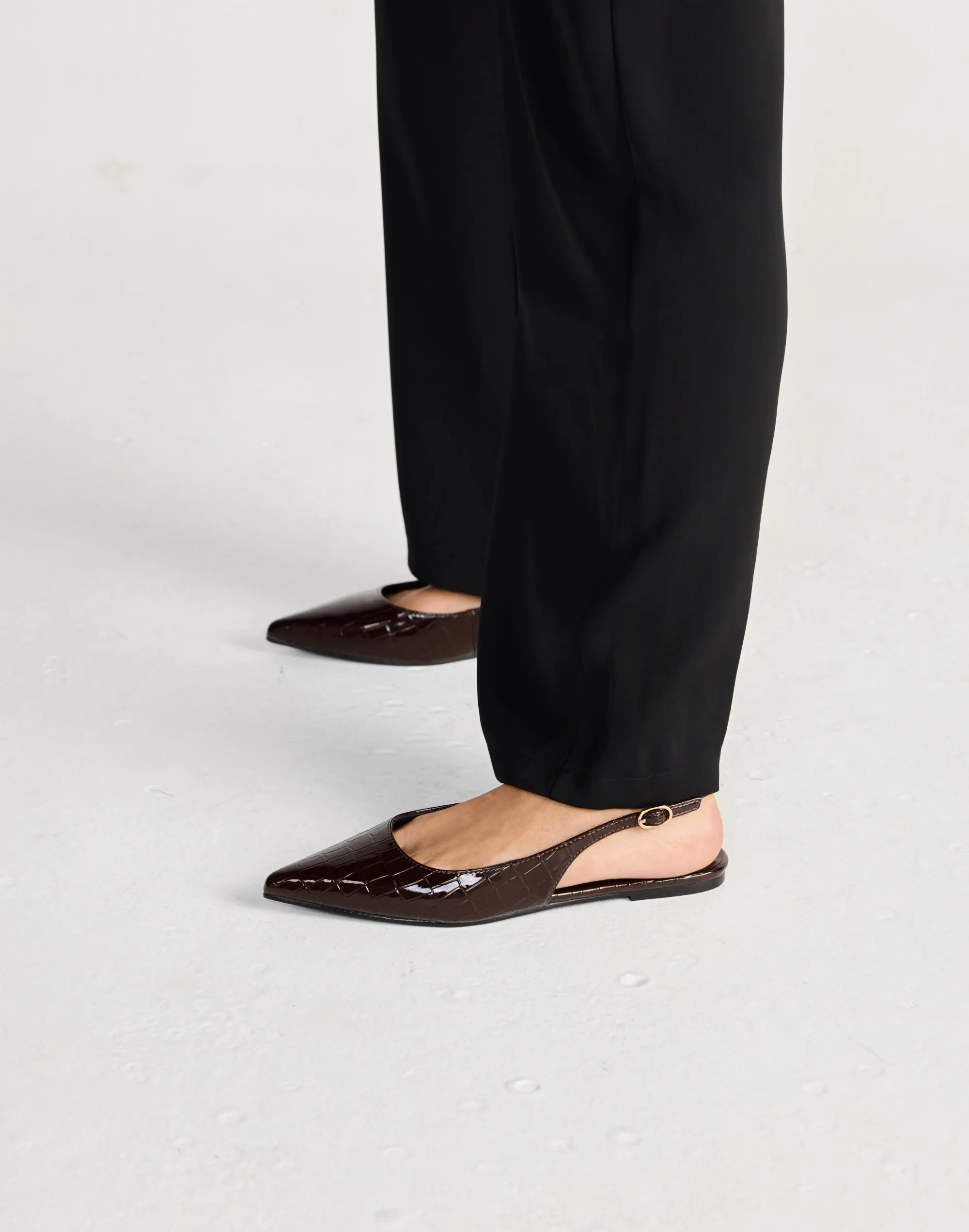 Henna Flats (Dark Cacao Patent Croc) - By Billini sold by Charcoal Clothing product image thumbnail 2