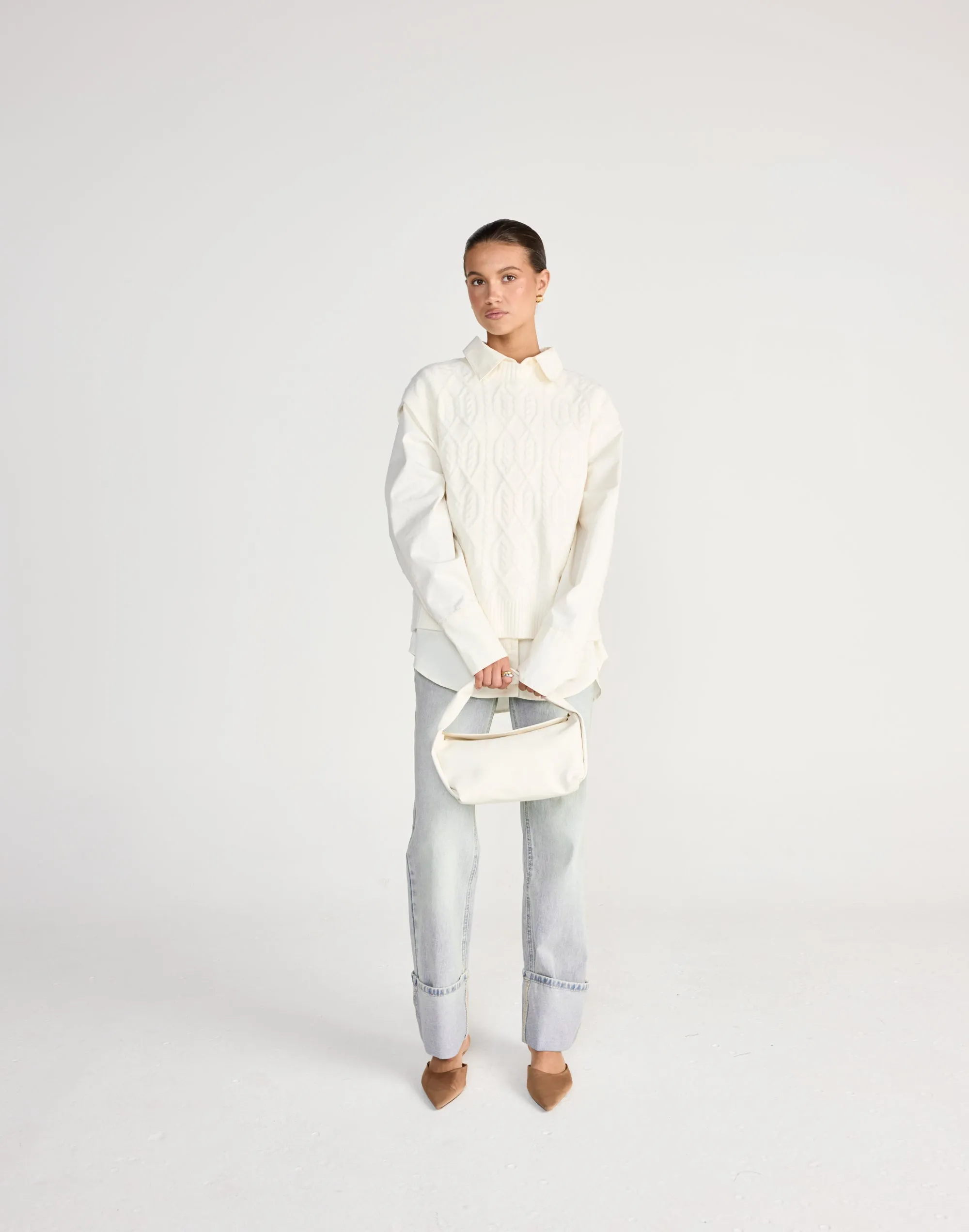 Olive Handle Bag (Bone) - By Billini sold by Charcoal Clothing product image thumbnail 5