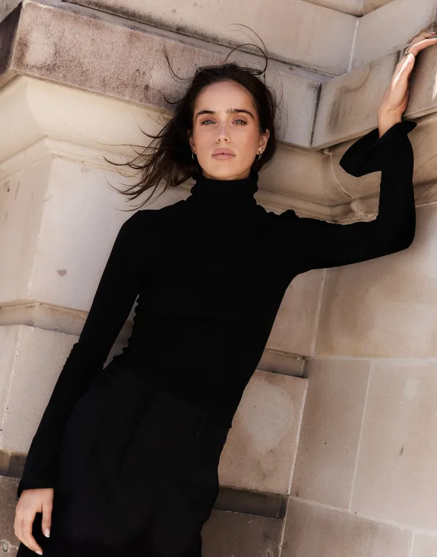 Bernadette Long Sleeve Top (Black) sold by Charcoal Clothing